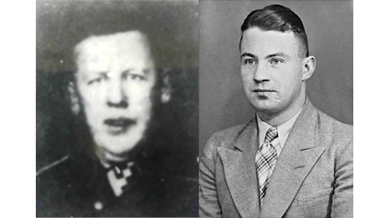 po lewej komendant KL Soldau Hans Krause, po prawej Herbert Lange